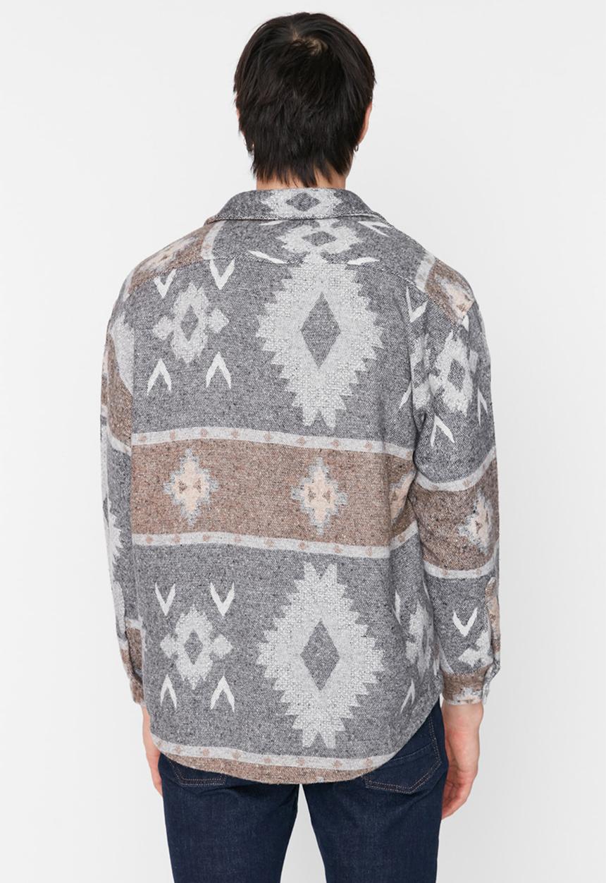 Trendyol - Navaho printed shirt - gray
