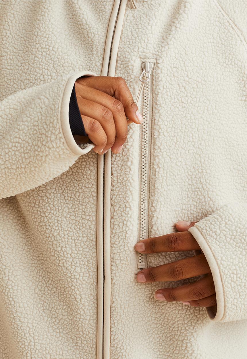H&M - Teddy sports jacket -  light beige