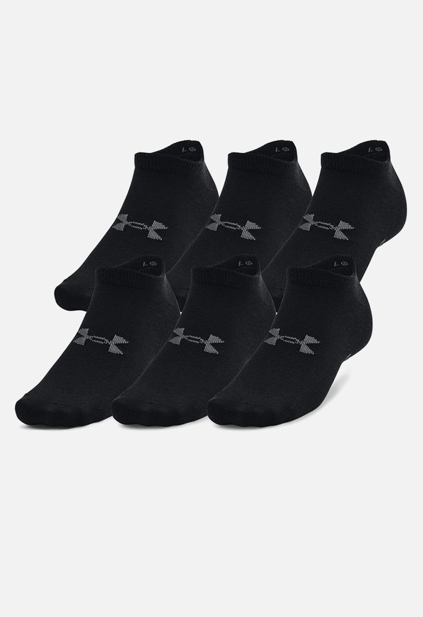 Under Armour - Ua essential no show 6pk - black/black/pitch gray