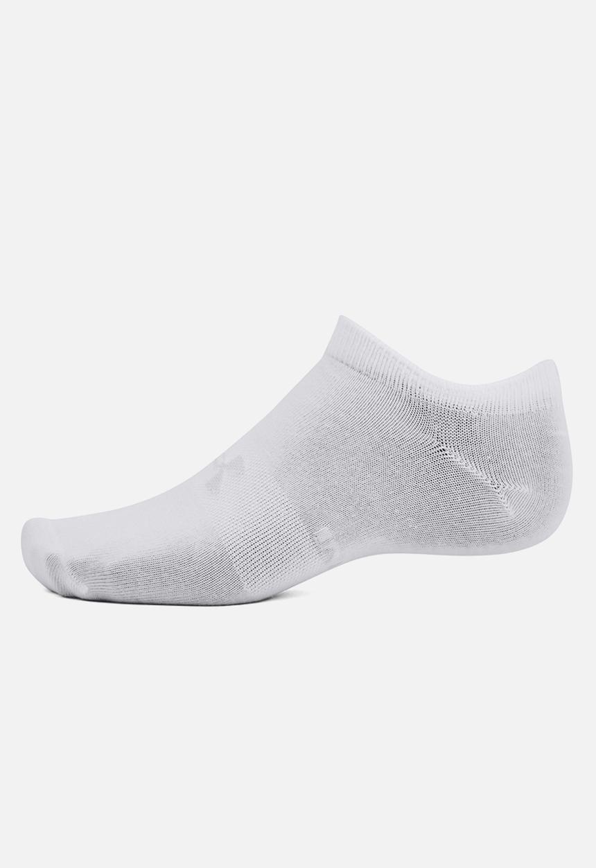 Under Armour - Ua essential no show 6pk - white/white/halo gray