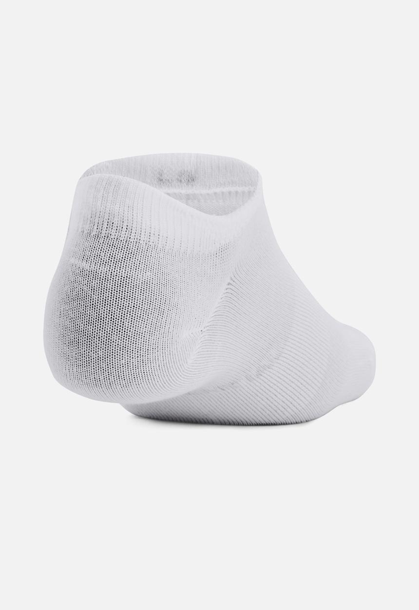 Under Armour - Ua essential no show 6pk - white/white/halo gray