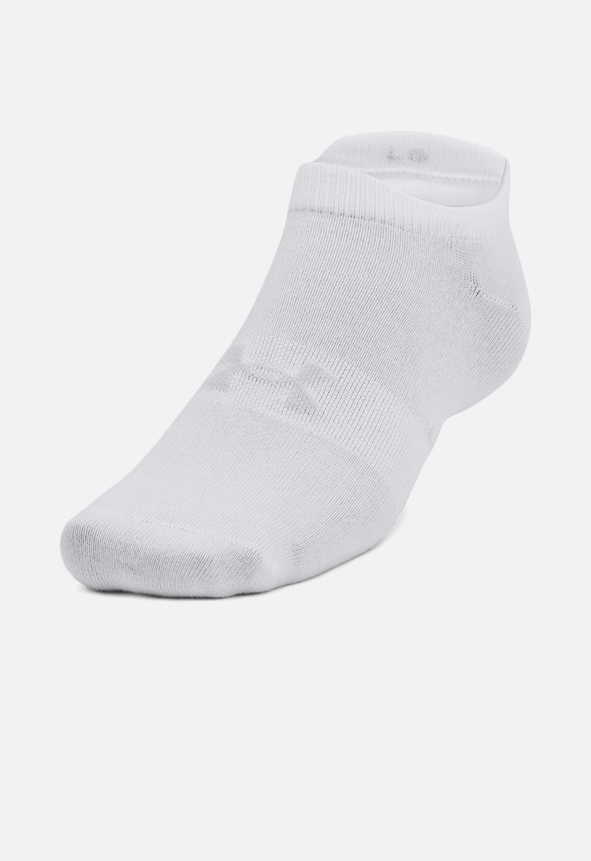 Under Armour - Ua essential no show 6pk - white/white/halo gray