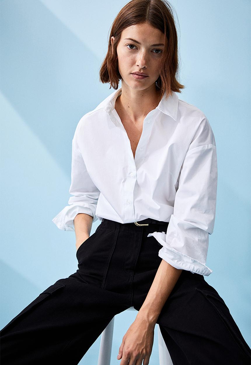 H&M - Cotton shirt - white