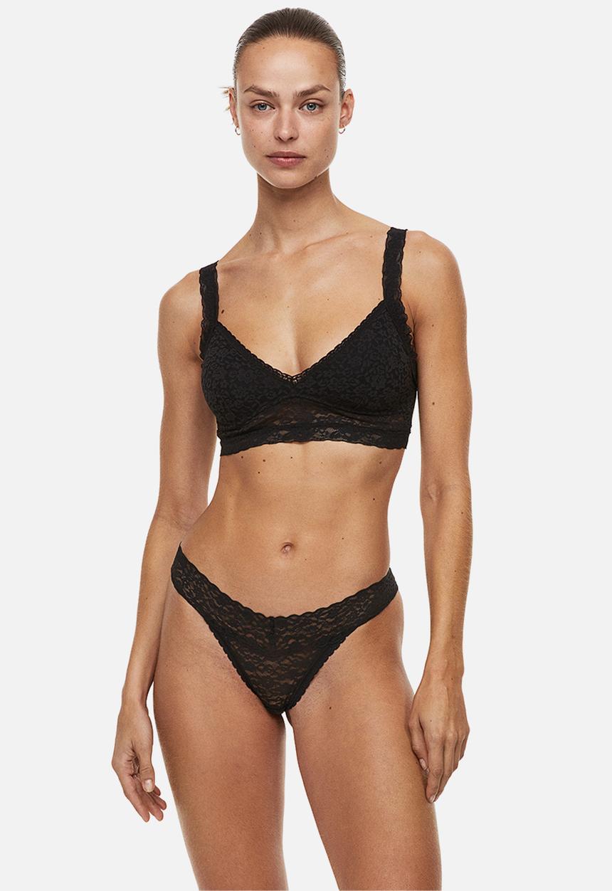 H&M - 3 Pack lace bikini briefs - black