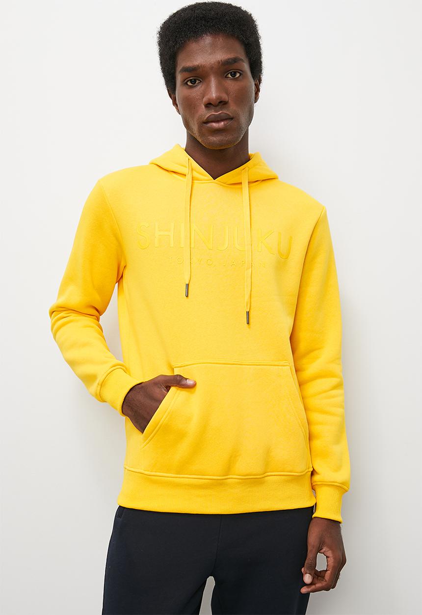 Superbalist - Fashion printed pullover hoodie - yellow