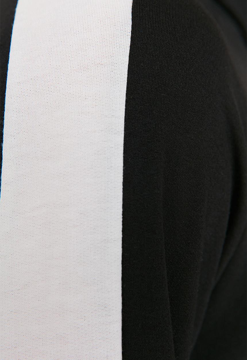 Trendyol - Printed side stripe hoodie - black