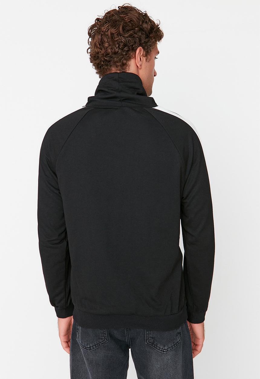 Trendyol - Printed side stripe hoodie - black