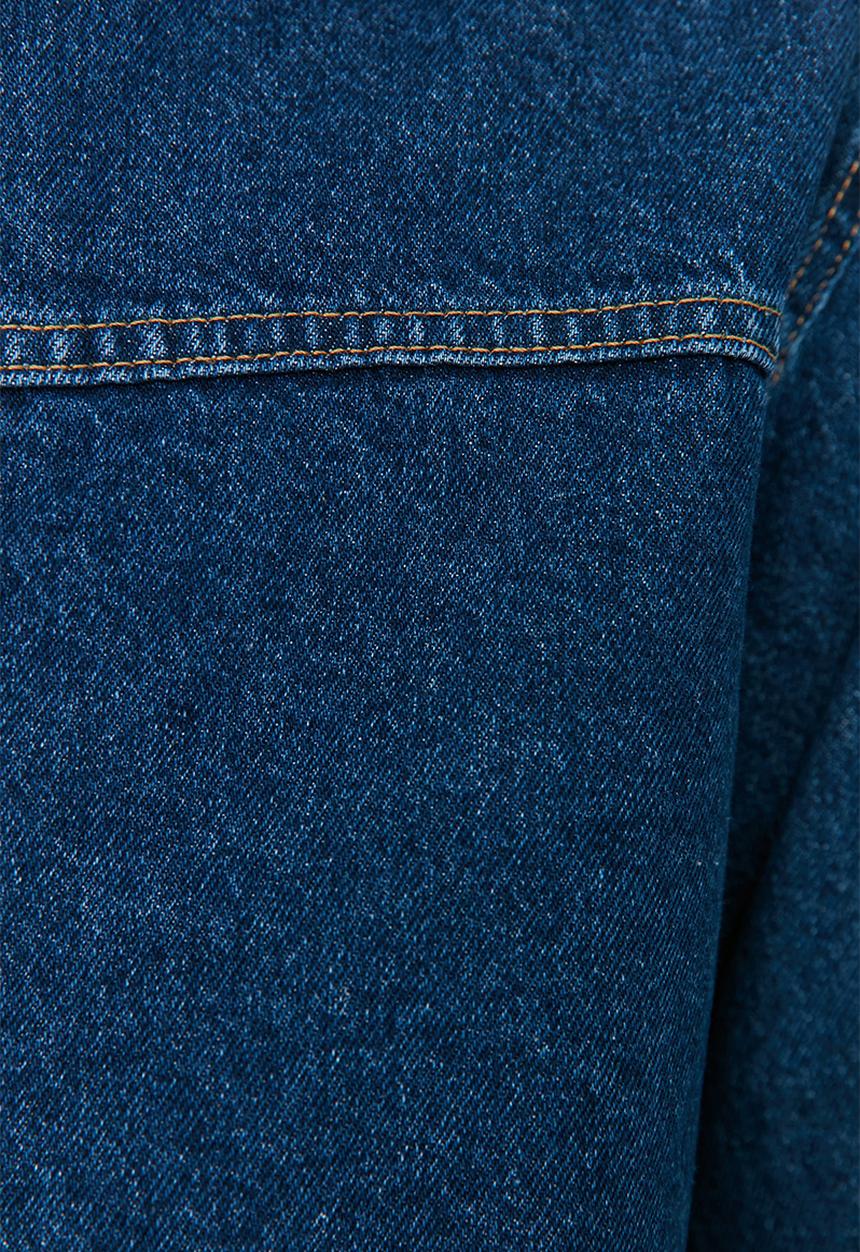 Trendyol - Zip up denim harrington - navy