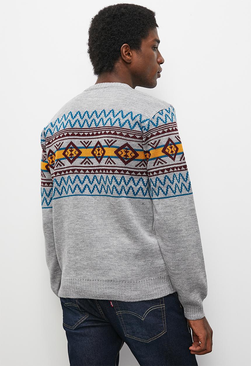 Superbalist - Regular fit fairisle crew neck - multi