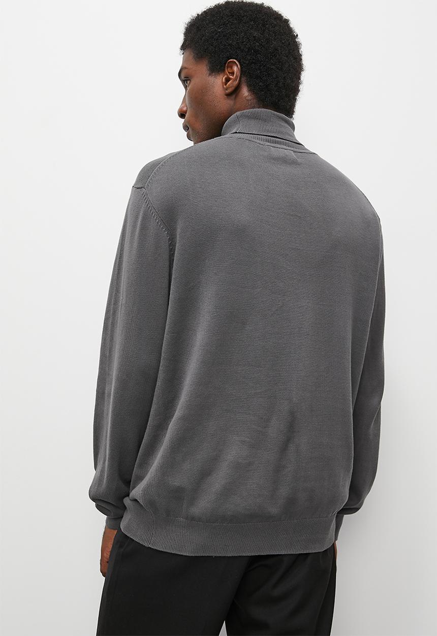 Superbalist - Basic l/s roll neck - charcoal