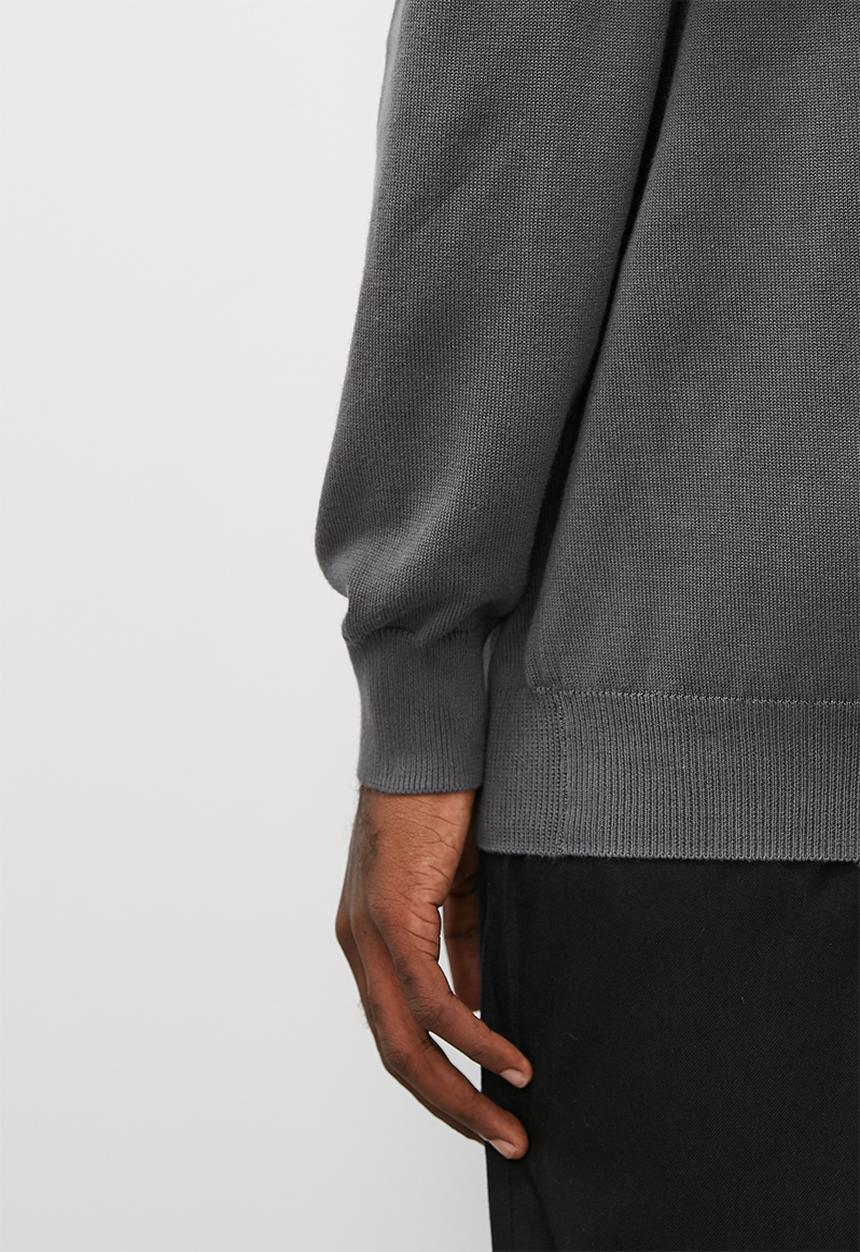 Superbalist - Basic l/s roll neck - charcoal