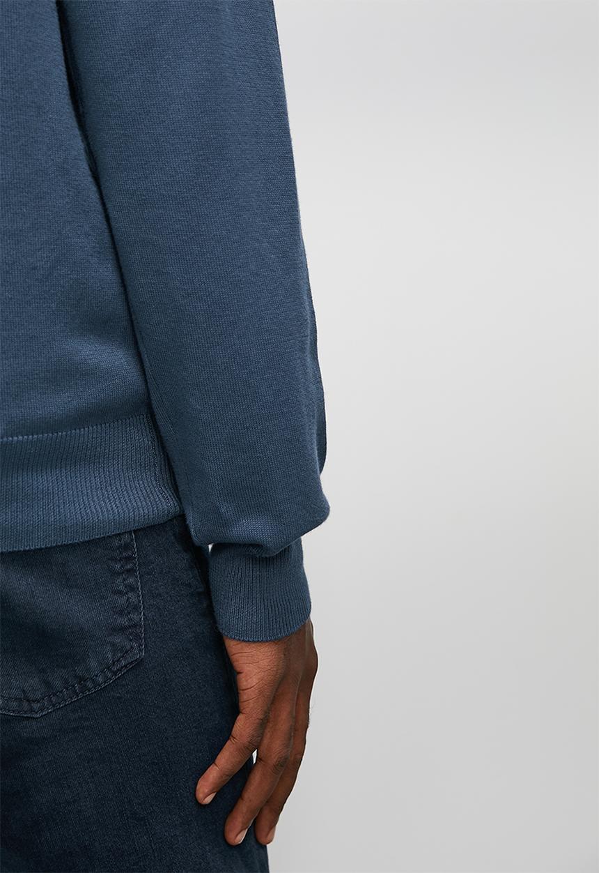Superbalist - Slim fit quarter zip l/s turtleneck knit - blue
