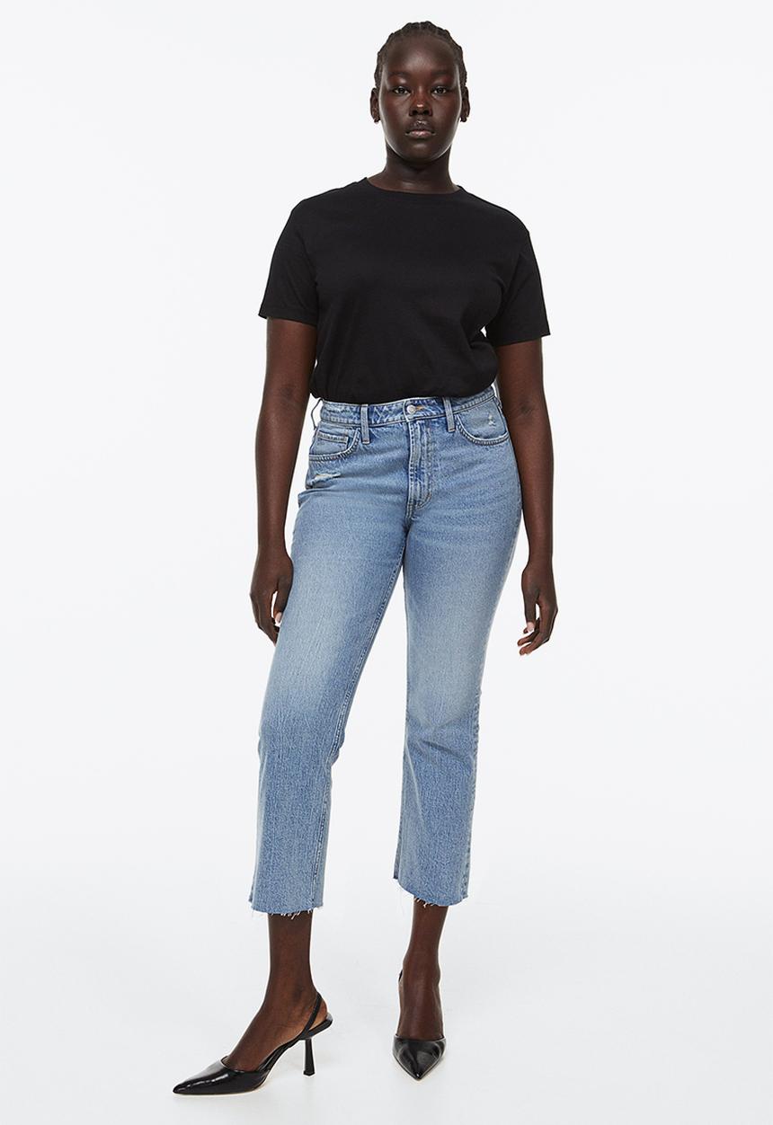 H&M - Flared high cropped jeans - blue