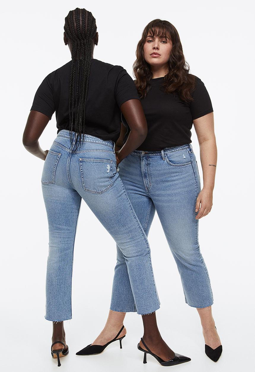 H&M - Flared high cropped jeans - blue