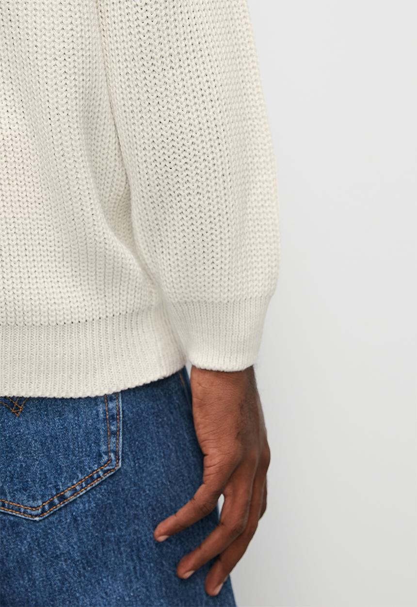 Superbalist - Regular fit chunky textured roll neck - cream