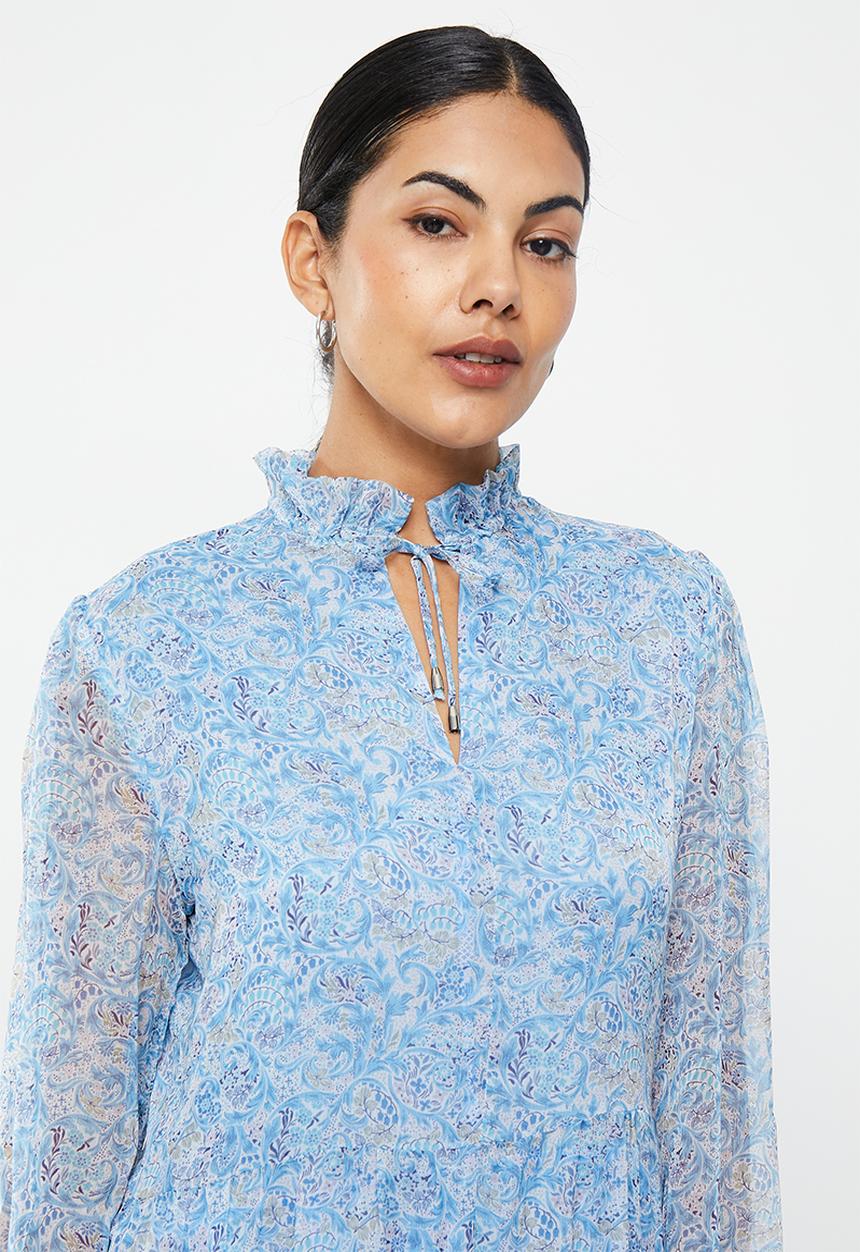 Pringle of Scotland - Printed maxi dress - blue