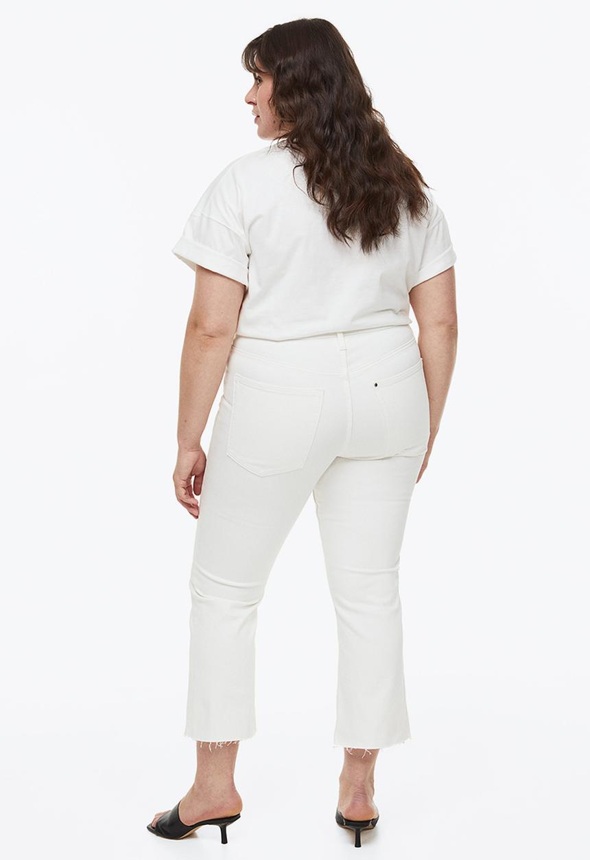 H&M - Flared high cropped jeans - white