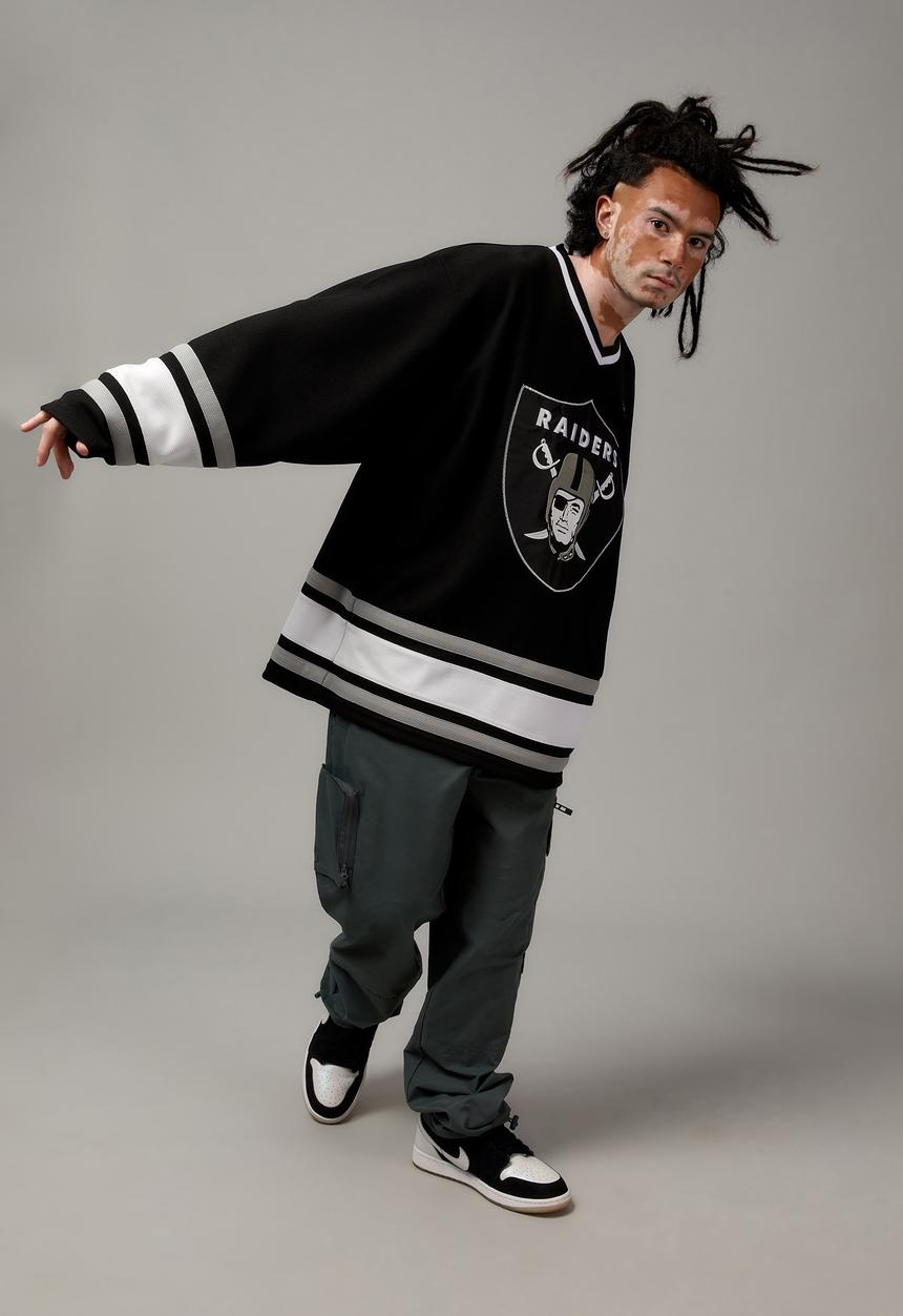 Factorie - Long sleeve v neck jersey - black