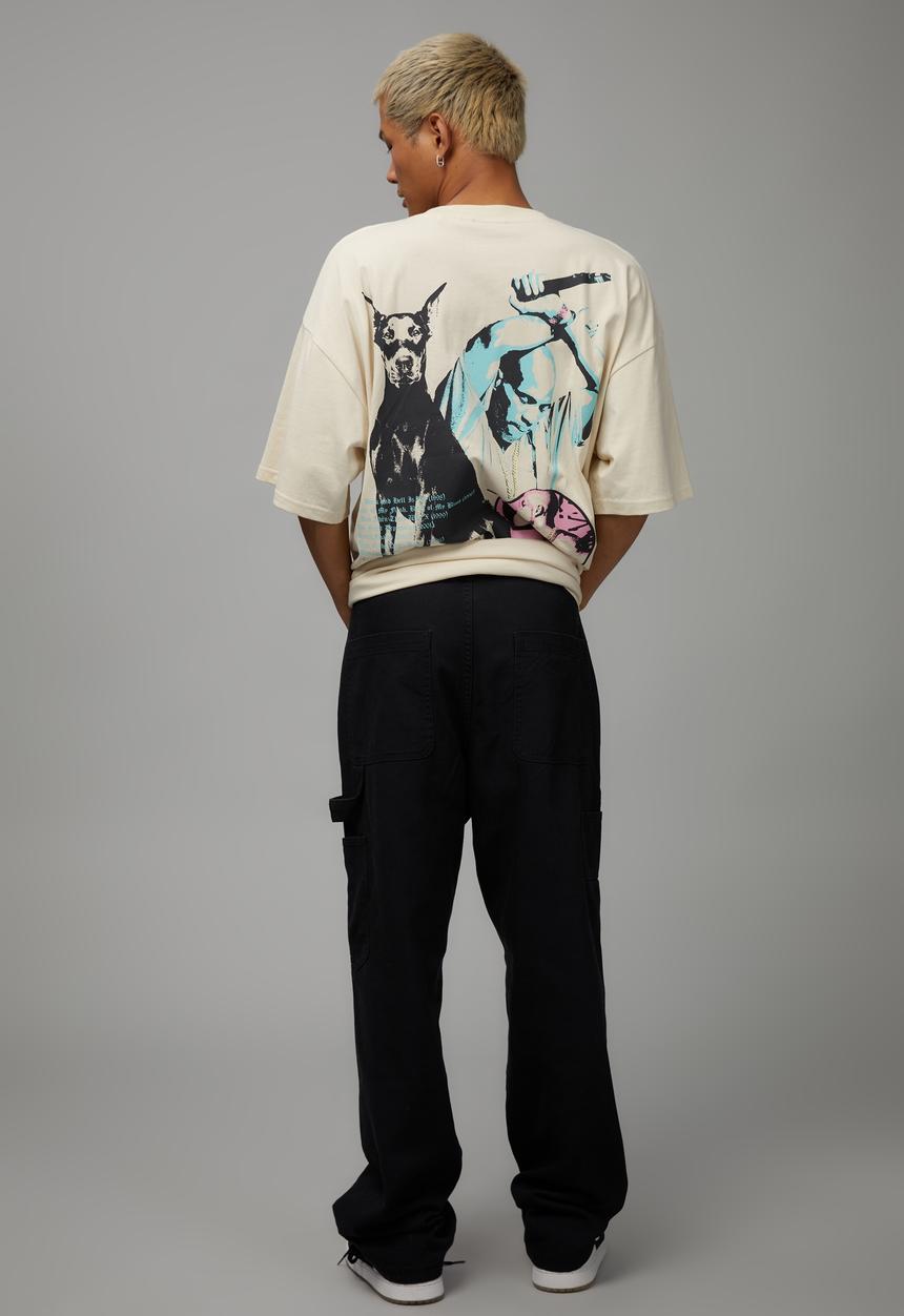 Factorie - Double knee carpenter pant - black