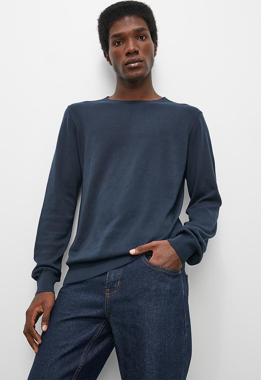 Superbalist - Slim fit l/s crew neck knit - navy