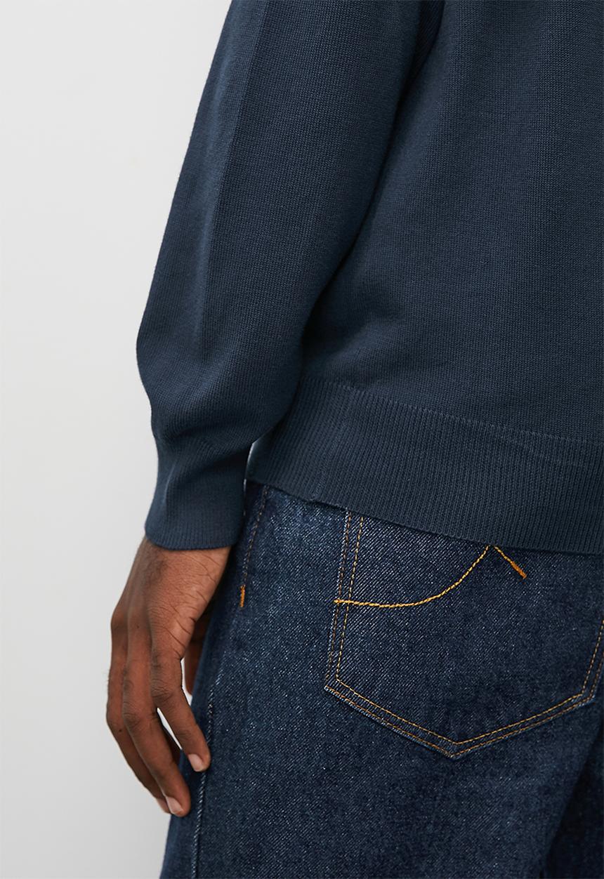 Superbalist - Slim fit l/s crew neck knit - navy