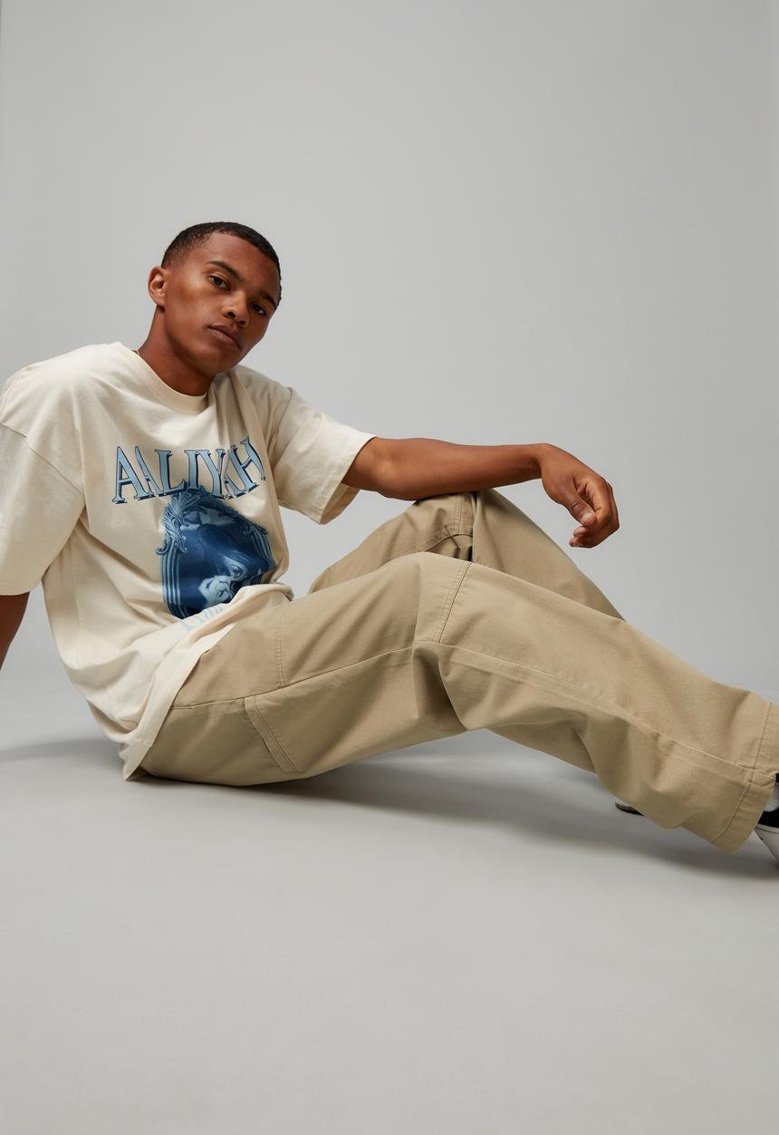 Factorie - Baggy skate work pant - light stone
