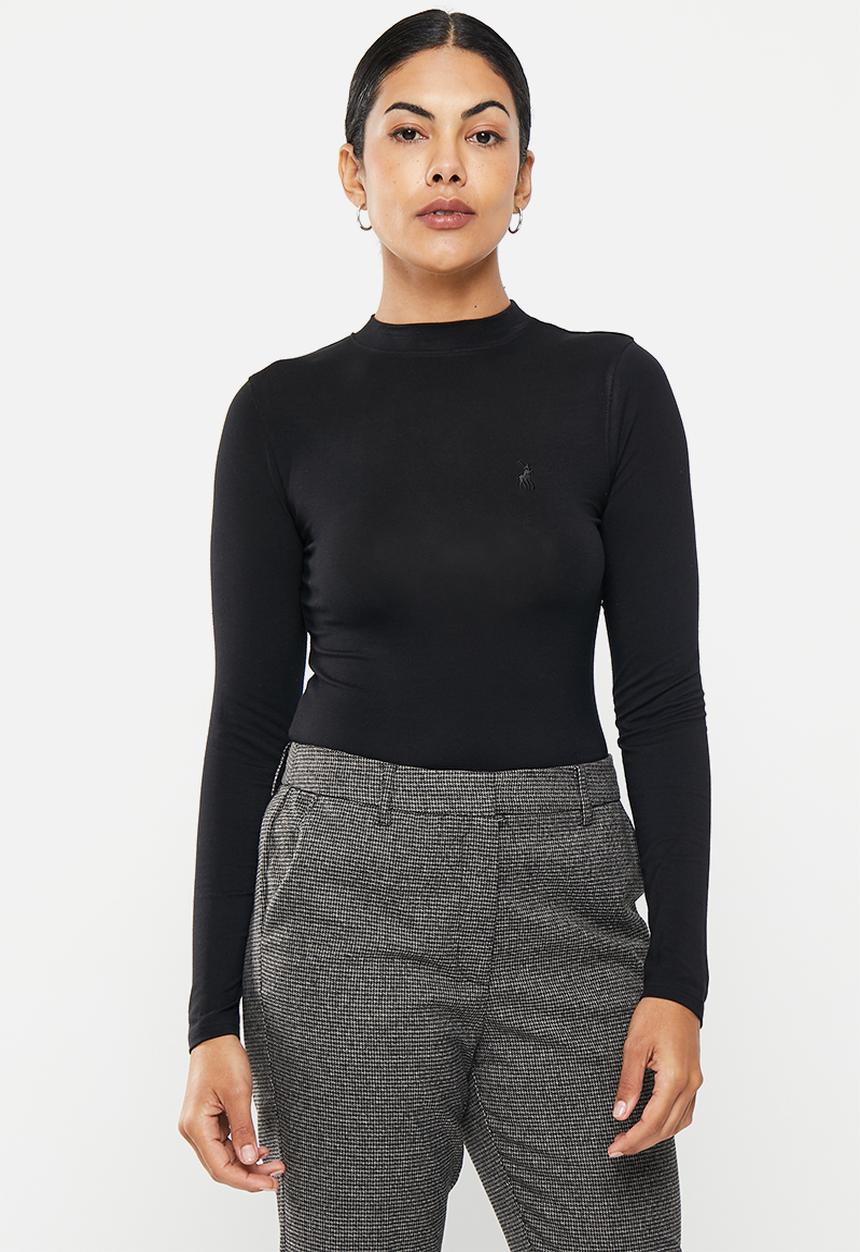 POLO - Wmn second skin long sleeve top - black