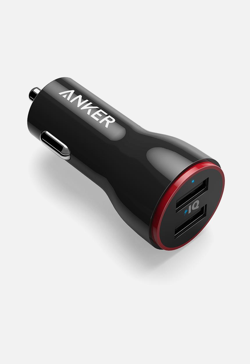 Anker - Anker PowerDrive 2 Car Charger Black