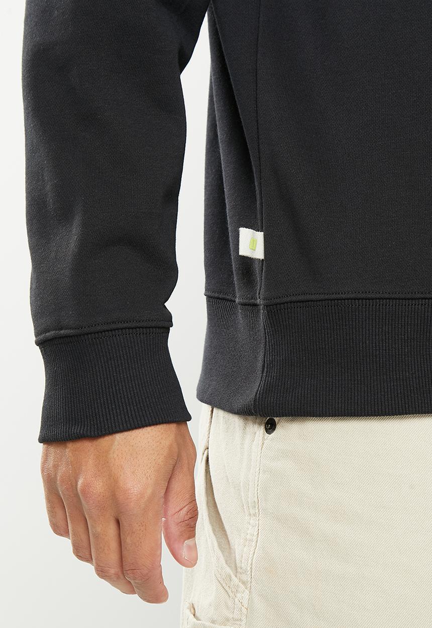 urban° - Mens urban core fleece sweater pull over - black
