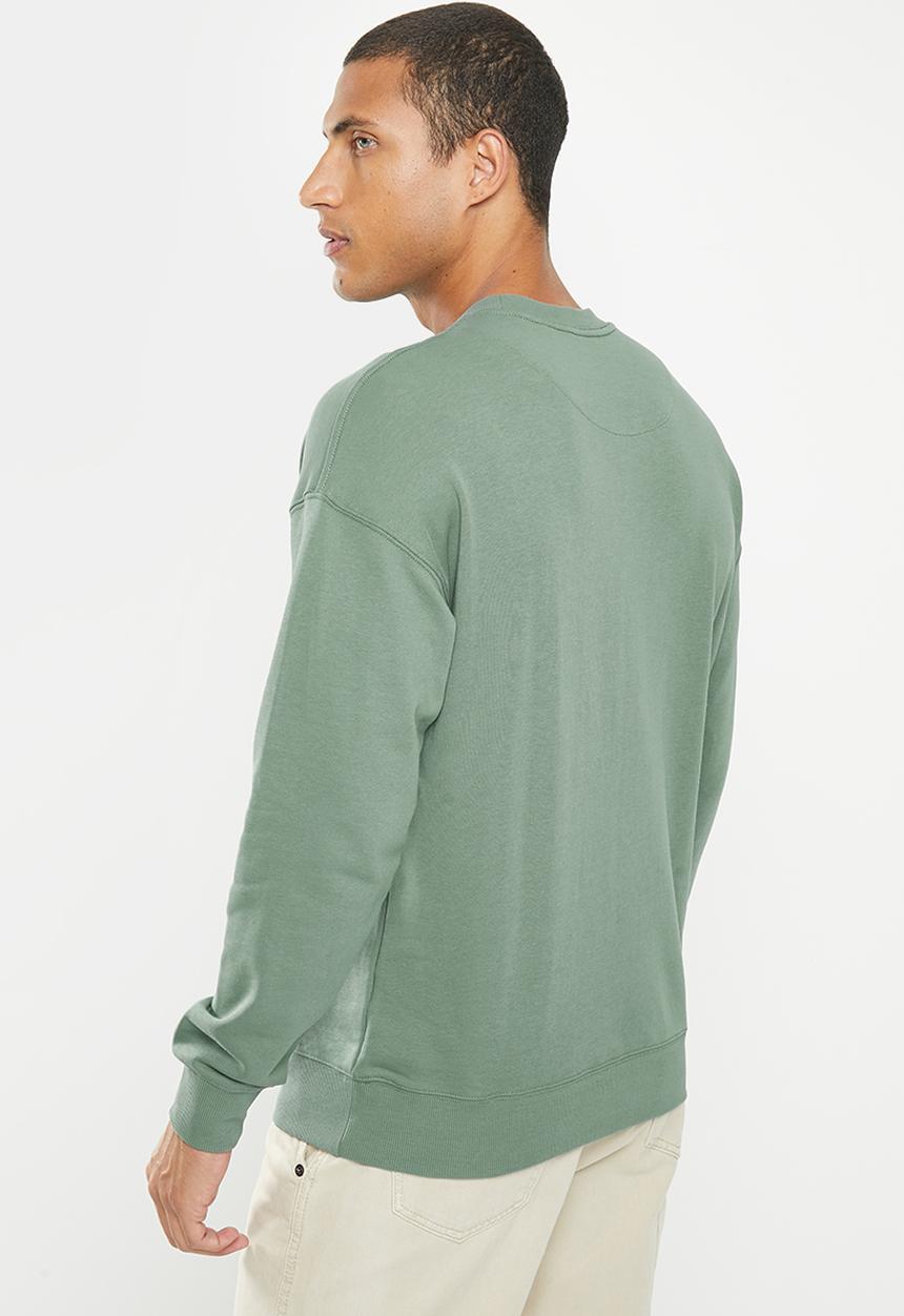 urban° - Mens urban core fleece sweater pull over - dark forest