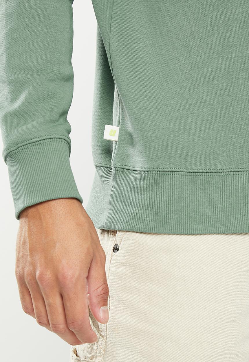 urban° - Mens urban core fleece sweater pull over - dark forest