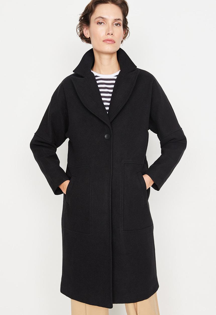 Trendyol - Single button coat - black