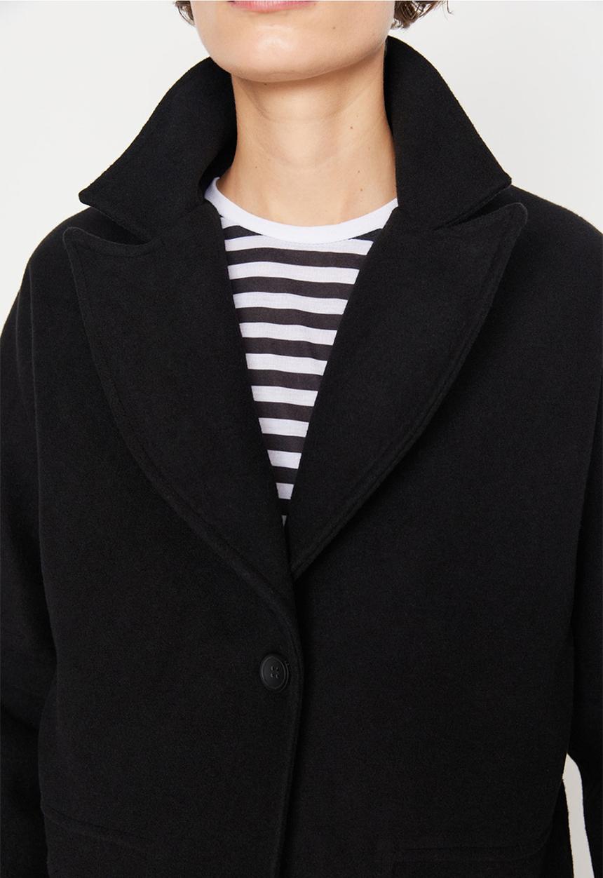 Trendyol - Single button coat - black