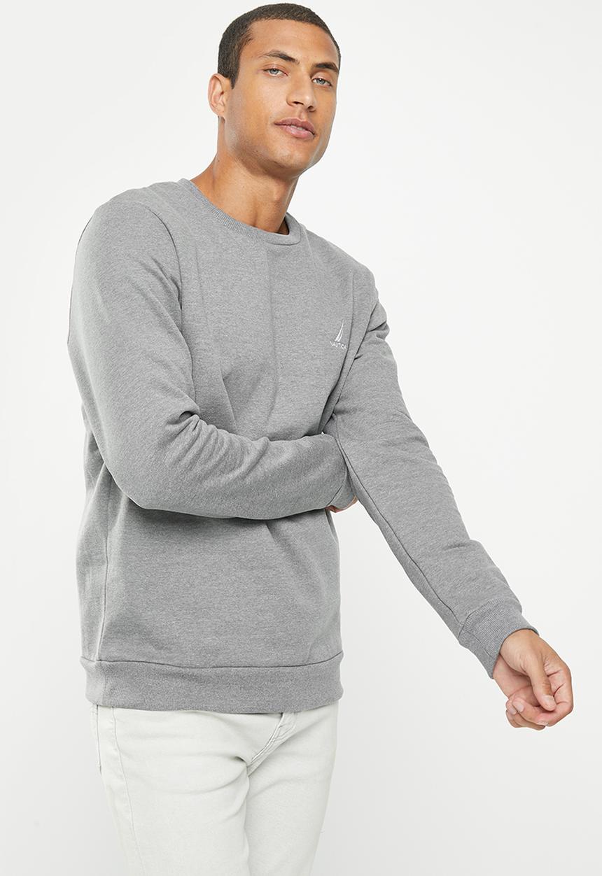 Nautica - Logo crew neck fleece - grey melange
