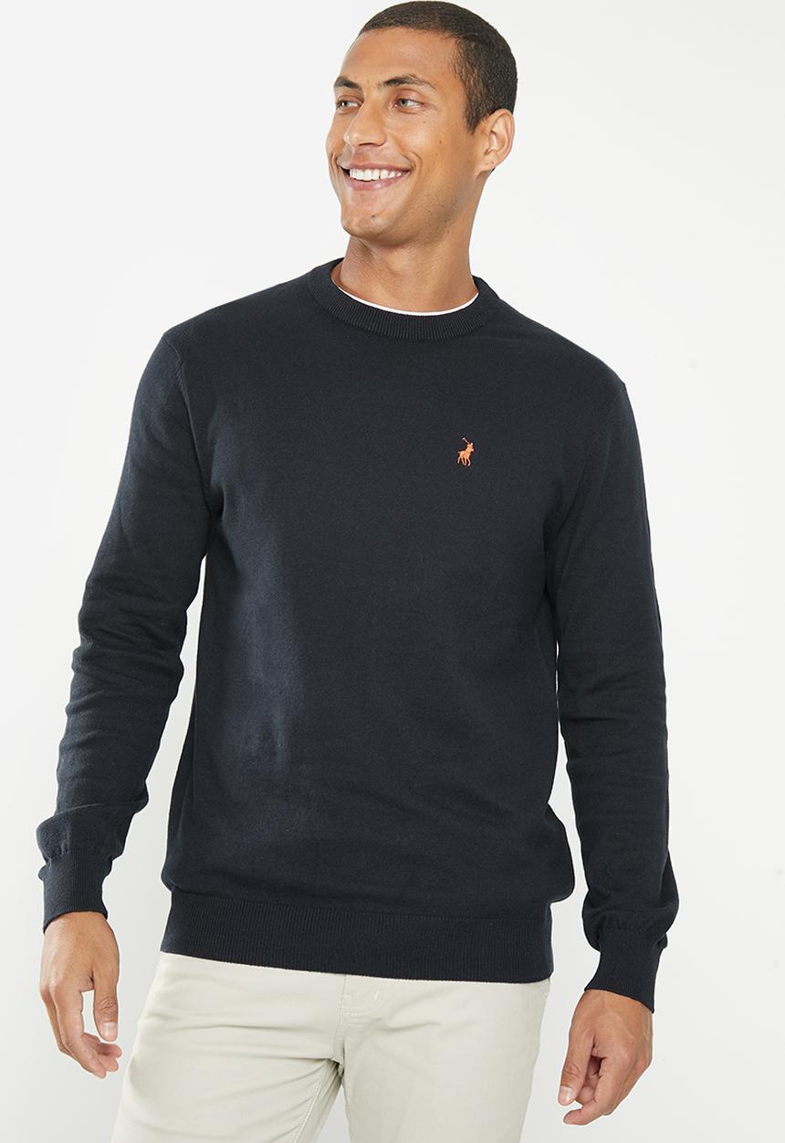 POLO - Mens crew neck long sleeve knitwear - navy