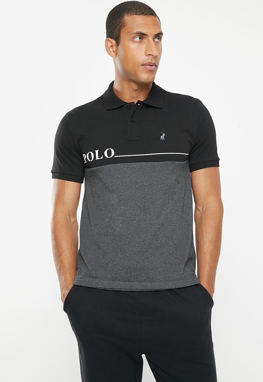 POLO - Mens embroidered logo short sleeve golfer - black
