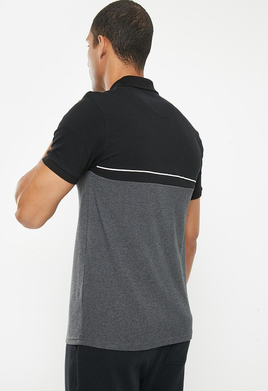POLO - Mens embroidered logo short sleeve golfer - black