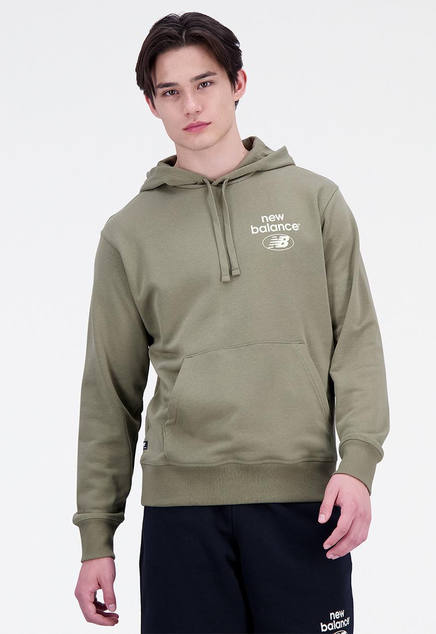 New Balance  - Nb essentials essentials re-imagined hoodie - covert green