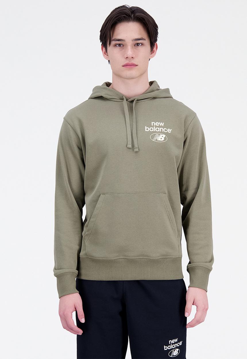 New Balance  - Nb essentials essentials re-imagined hoodie - covert green