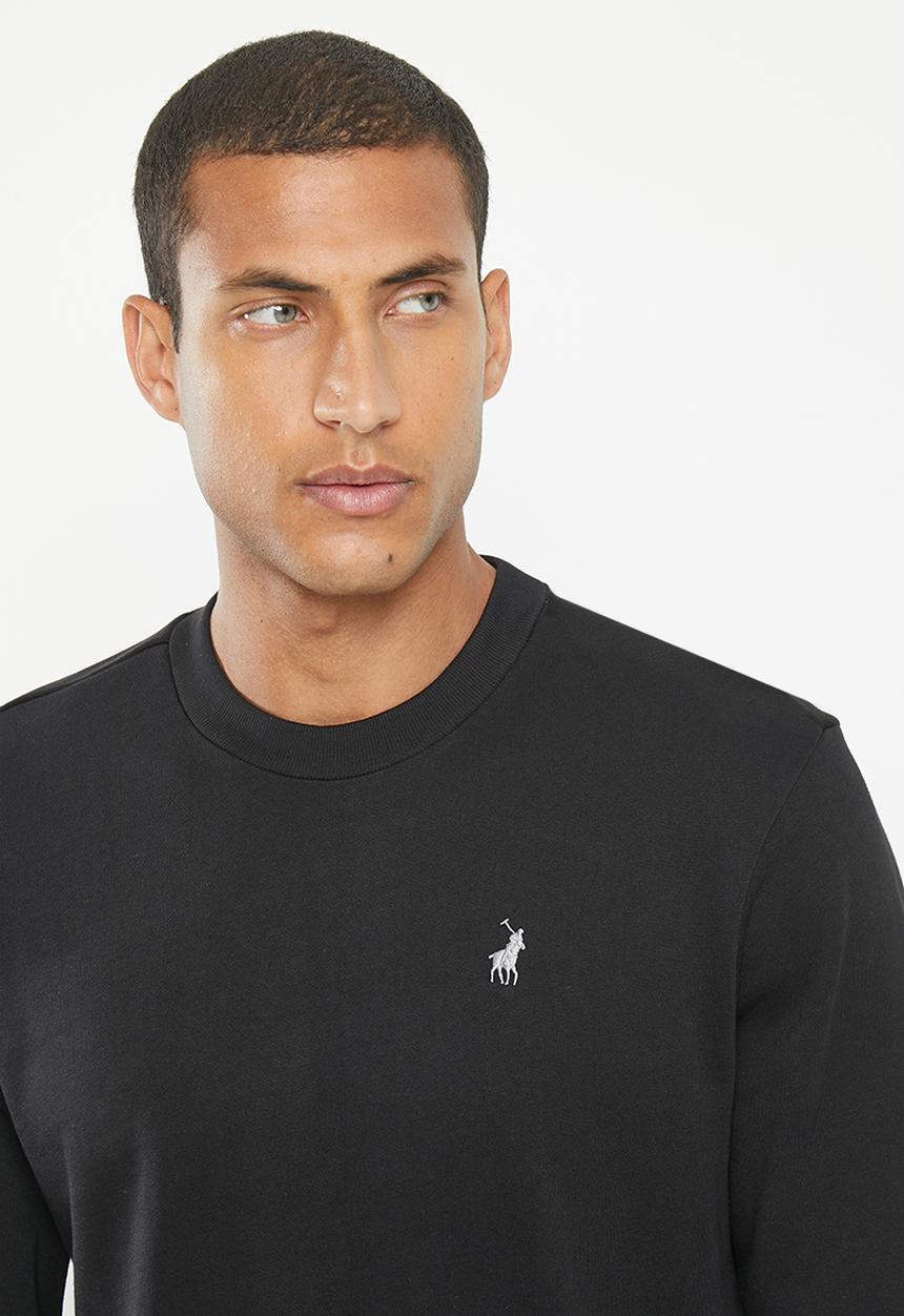 POLO - Men sport long sleeve sweat top - black