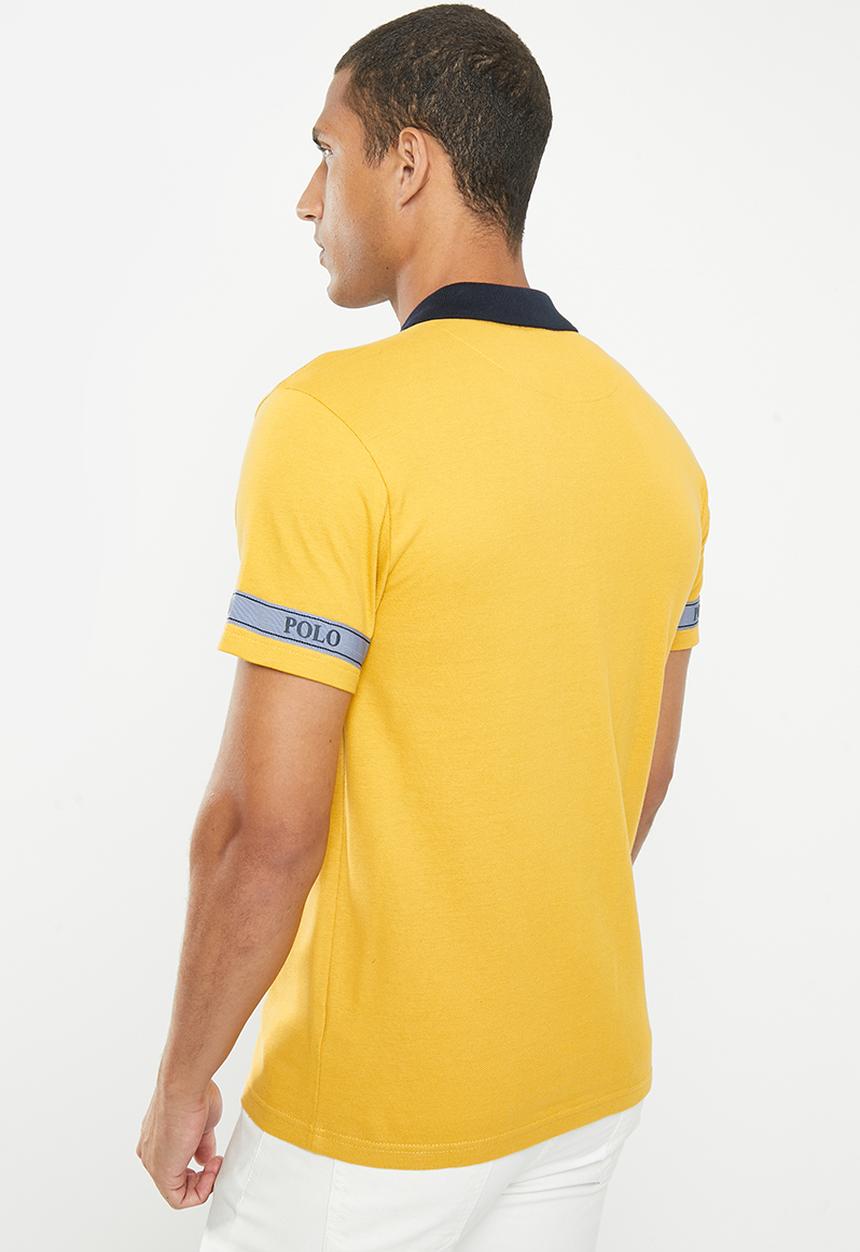 POLO - Mens logo printed short sleeve golfer  - camel
