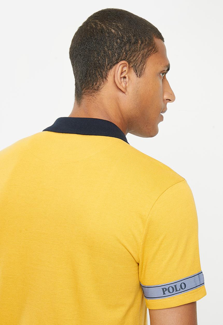 POLO - Mens logo printed short sleeve golfer  - camel