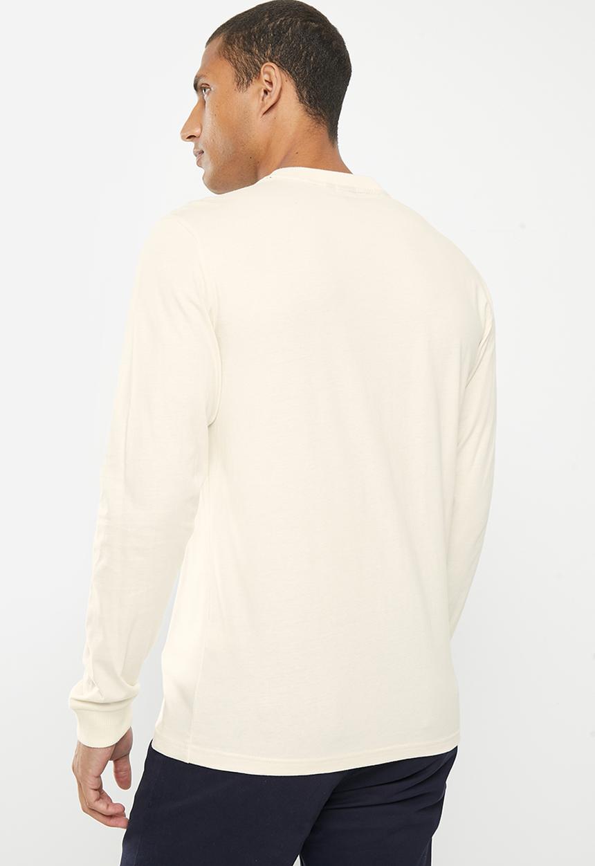 POLO - Men sport sleeve print long sleeve tee - white