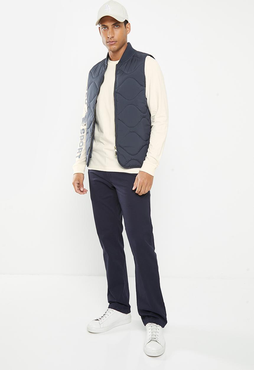 POLO - Men sport sleeve print long sleeve tee - white