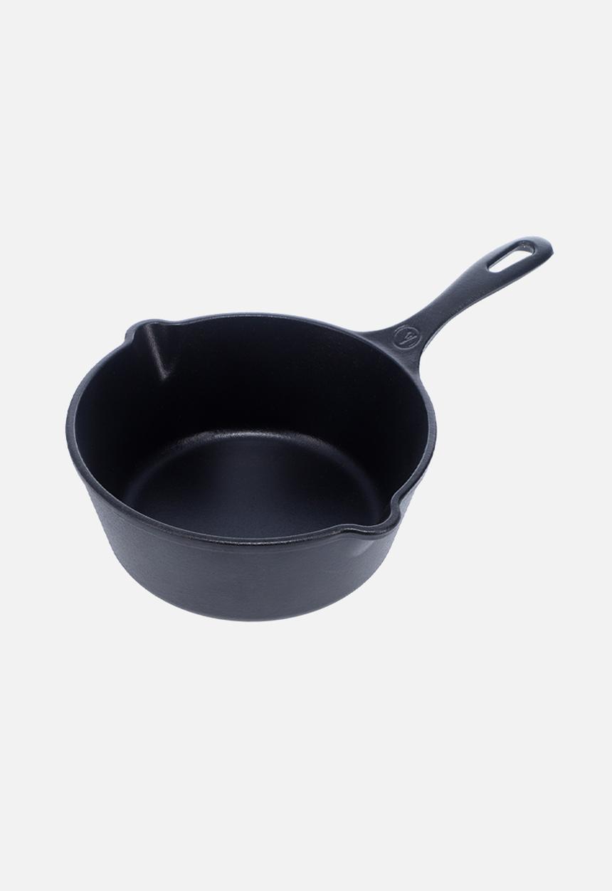 Victoria - 1.9L Cast iron saucepan - black enamelled