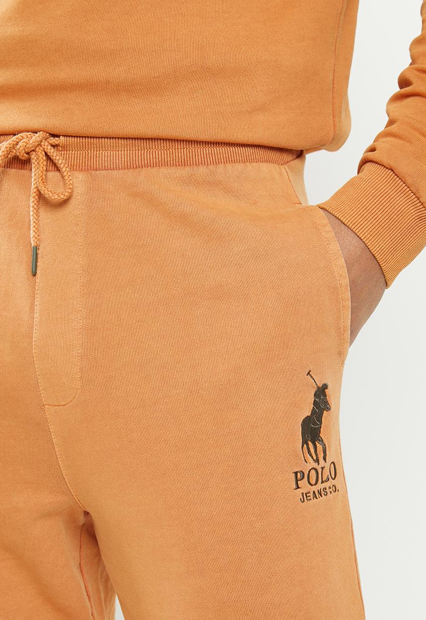 POLO - Men pjc overdyed sweat pants - camel