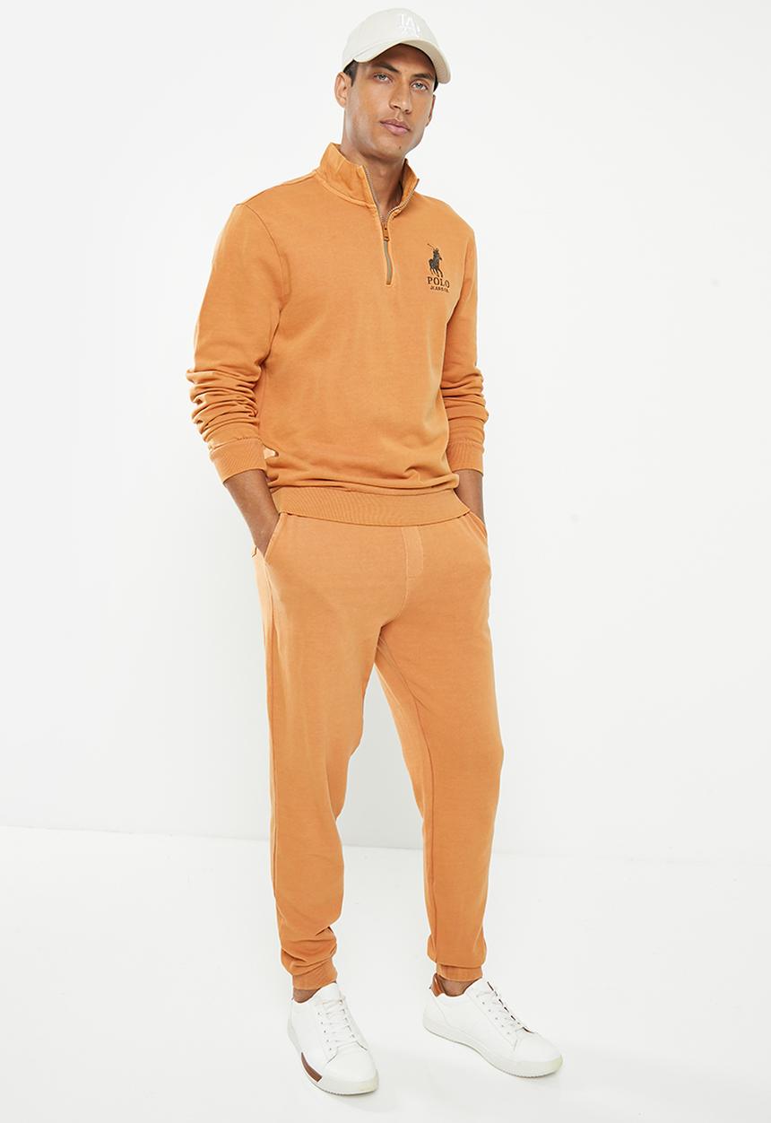POLO - Men pjc overdyed sweat pants - camel