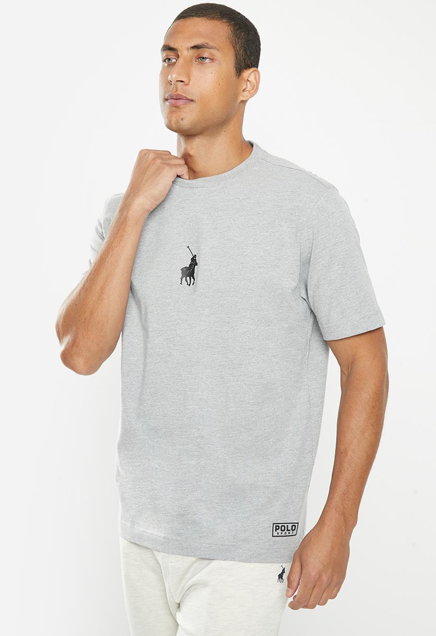 POLO - Men sport oversized short sleeve tee - grey melange