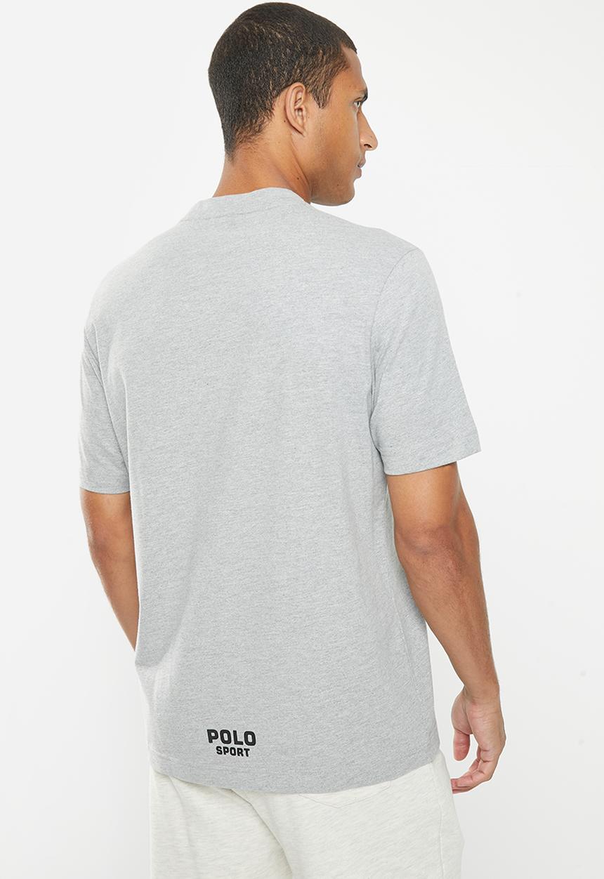 POLO - Men sport oversized short sleeve tee - grey melange