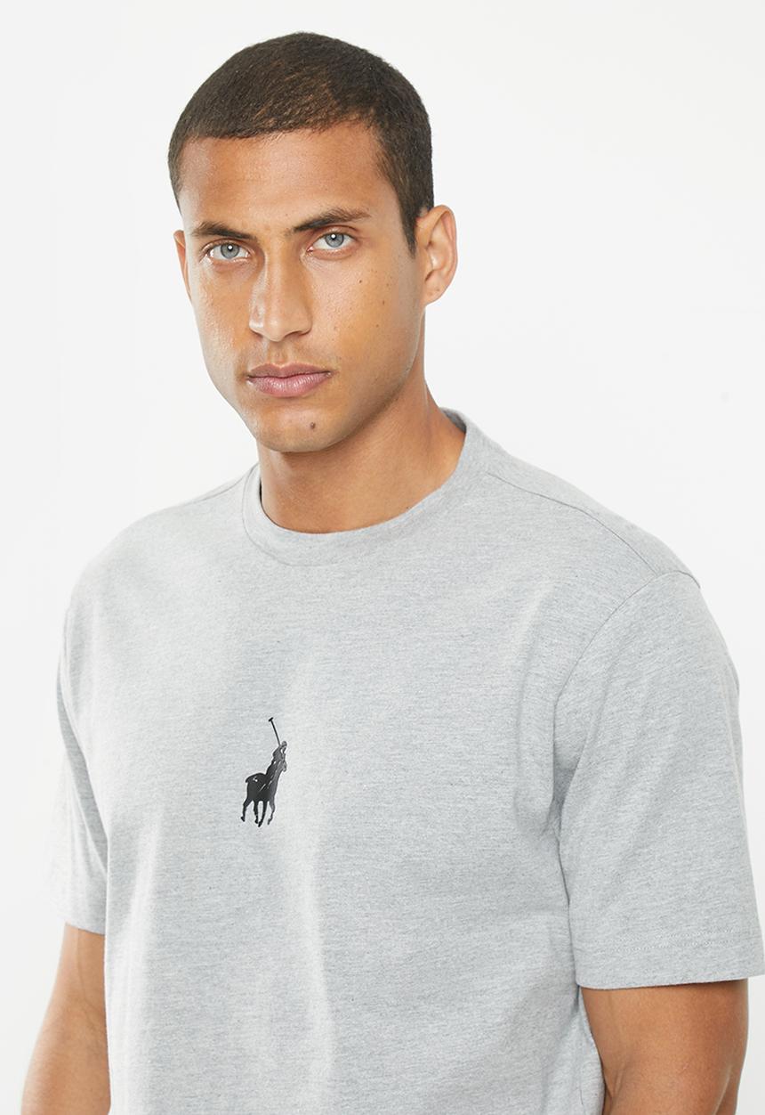 POLO - Men sport oversized short sleeve tee - grey melange